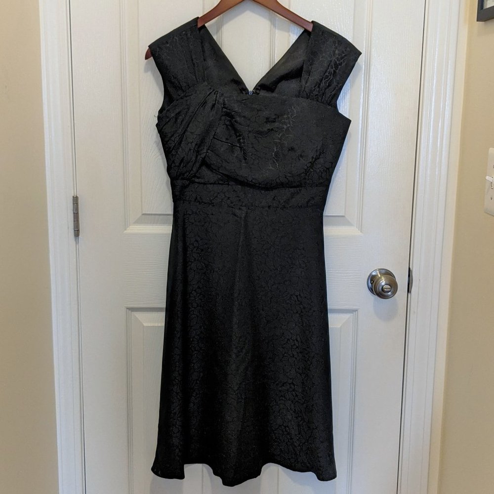 Donna Ricco Fit & Flare Black Dress